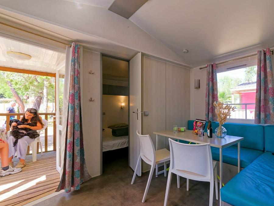 Mobilhome 4 personnes - Mobil-Home OLIVIER Confort 29m² (2 chambres) - terrasse 9 m²+ TV + Climatisation 4 pers 3