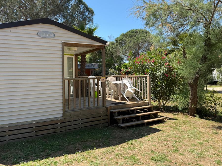 Mobilhome 4 personnes - Mobil-Home OLIVIER Confort 29m² (2 chambres) - terrasse 9 m²+ TV + Climatisation 4 pers 2