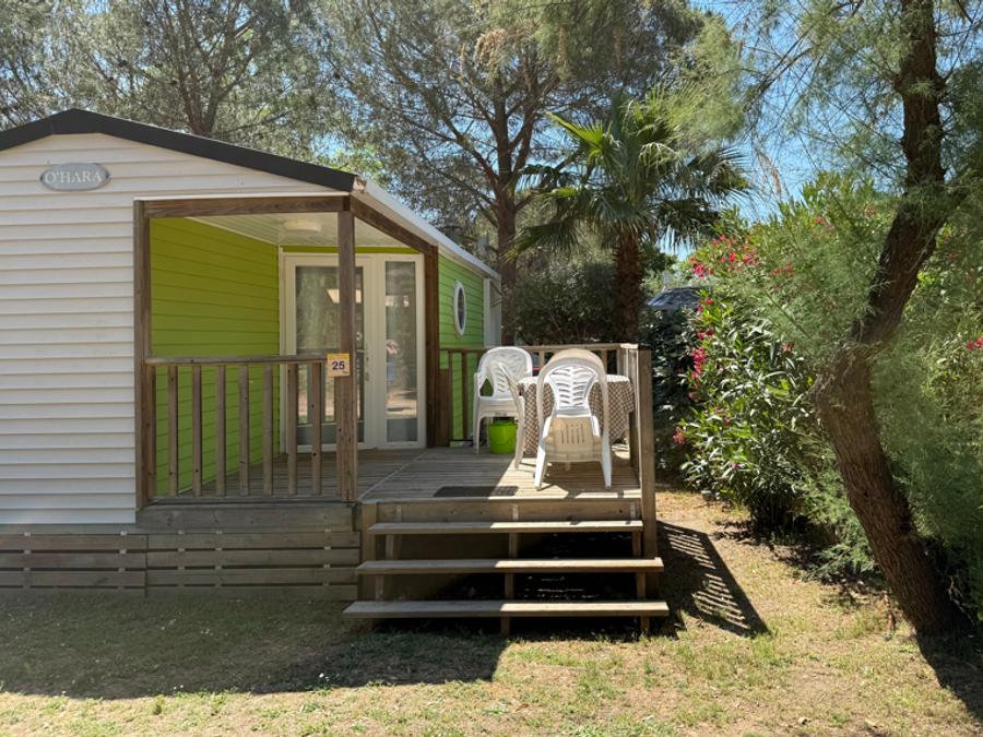 Mobilhome 4 personnes - Mobil-Home OLIVIER Confort 29m² (2 chambres) - terrasse 9 m²+ TV + Climatisation 4 pers 1