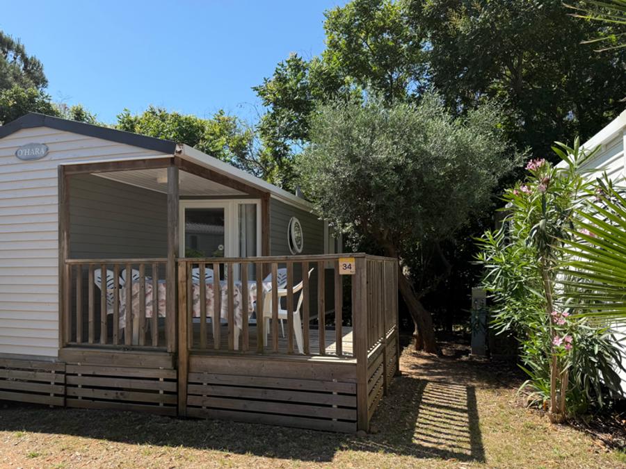 Mobilhome 4 personnes - Mobil-Home OLIVIER Confort 29m² (2 chambres) - terrasse 9 m²+ TV + Climatisation 4 pers 6