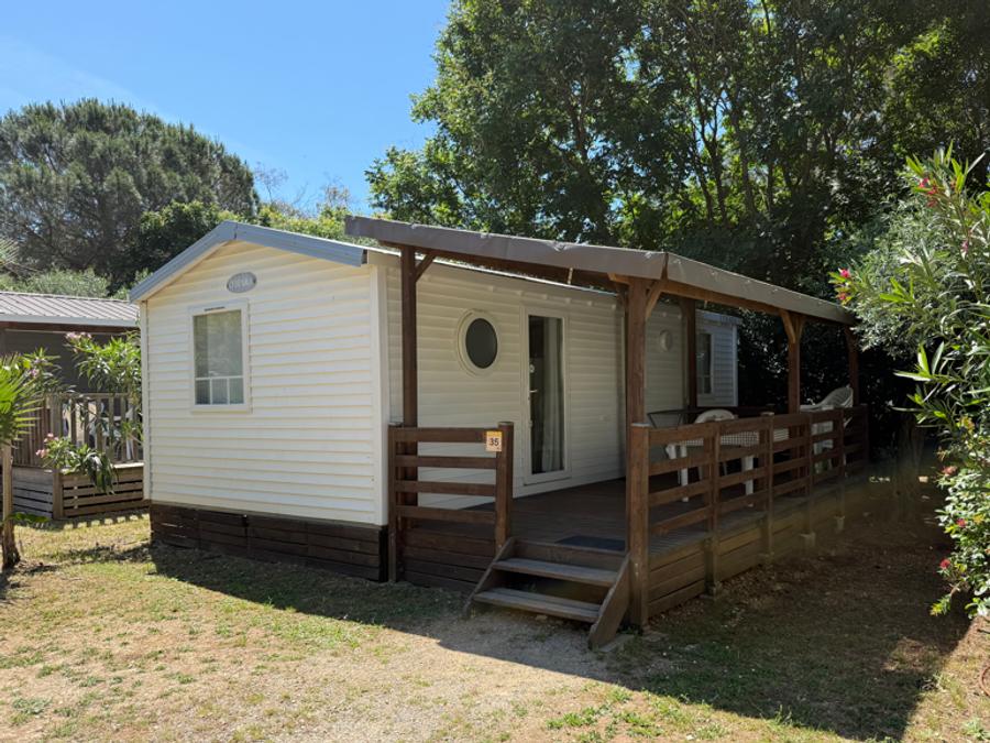 Mobilhome 6 personnes - Mobil-home CYPRES Confort 29m² (3 chambres) - terrasse couverte 16 m² - TV + Climatisation 6 pers 1
