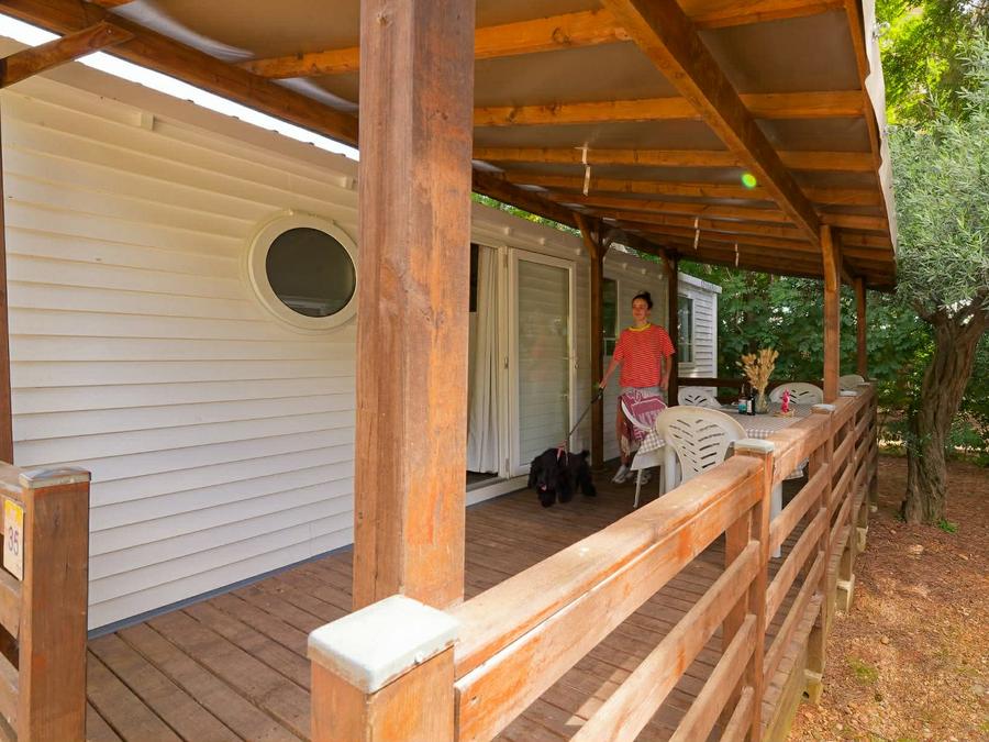 Mobilhome 6 personnes - Mobil-home CYPRES Confort 29m² (3 chambres) - terrasse couverte 16 m² - TV + Climatisation 6 pers 0