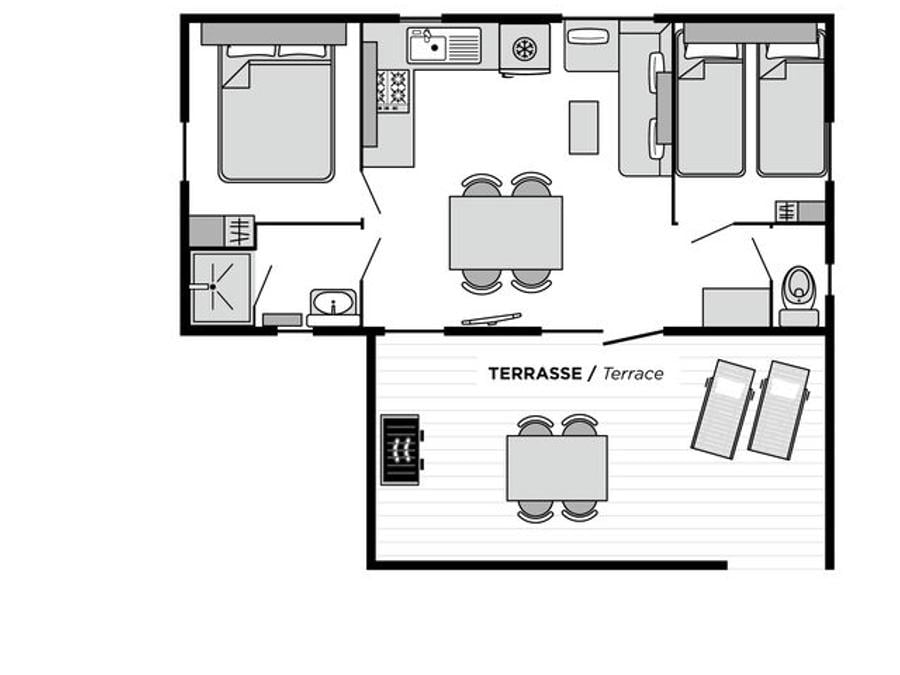 Mobilhome 4 personnes - Toscane PREMIUM - Quartier Piéton 8