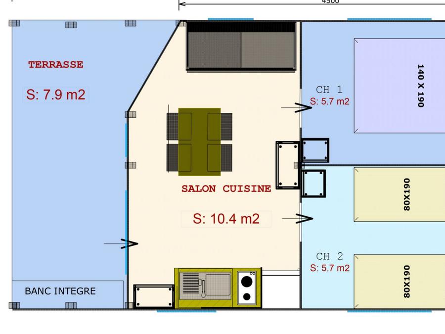Tente 4 personnes - Nature Confort 2 chambres 30M2 6