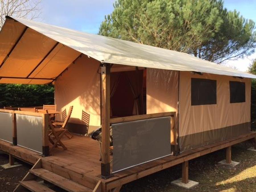 Tente en toile et en bois 5 personnes - VICTORIA, sans sanitaires 10