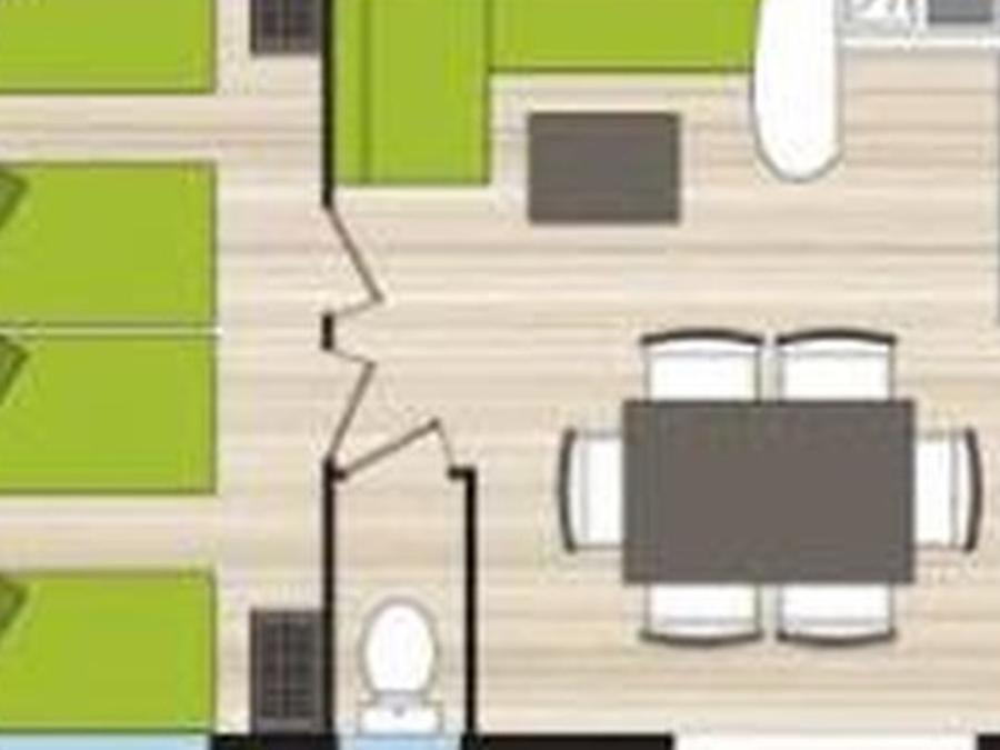 Mobilhome 6 personnes - CABANE DU PECHEUR - 3 chambres 7
