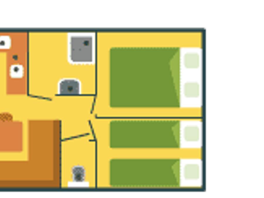Mobilhome 4 personnes - Confort SAFARI 21 m² + terrasse couverte 5