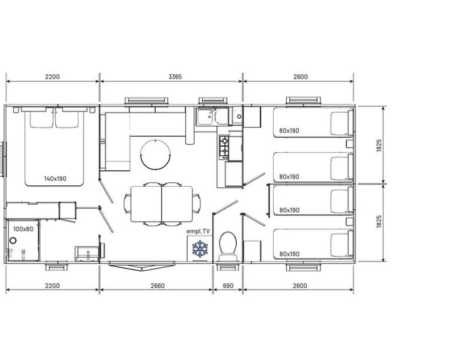 Mobilhome 6 personnes - Ciela Confort - 3 chambres 8