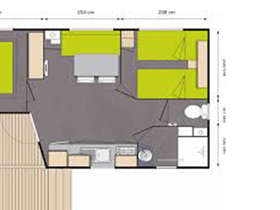 Mobilhome 4 personnes - O'HARA, 2 chambres 6