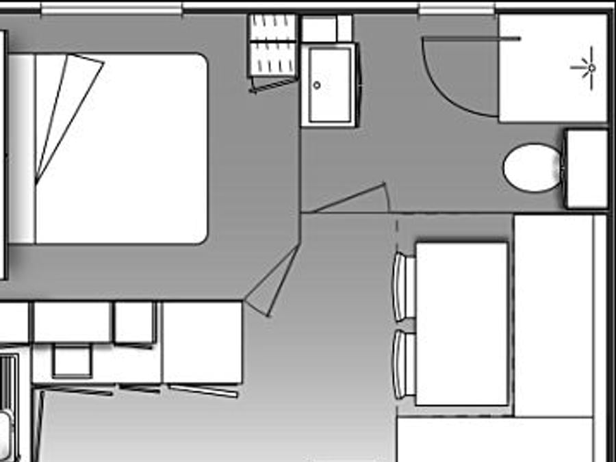 Mobilhome 4 personnes - O'HARA, 1 chambre 4