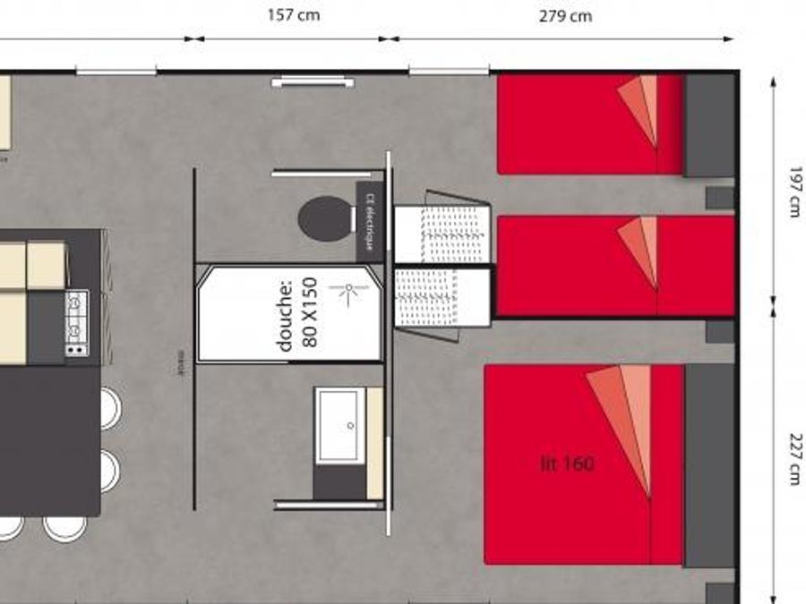 Mobilhome 4 personnes - HACIENDA - 2 Chambres 6- SAMEDI 6