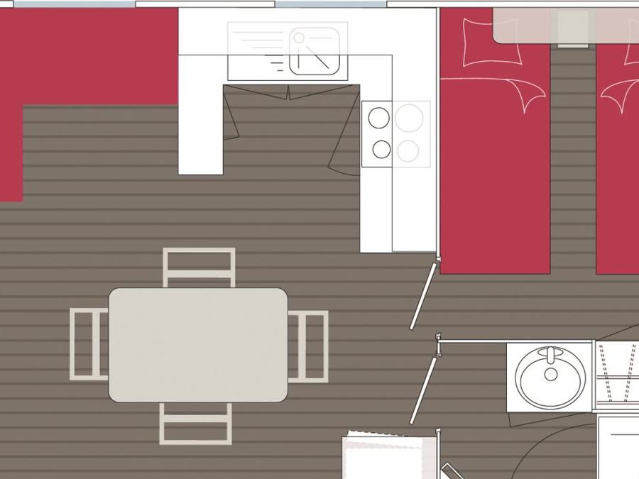 Mobilhome 4 personnes - TAMPICO - 2 Chambres - SAMEDI 6
