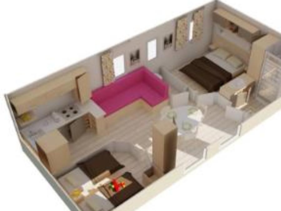 Mobilhome 6 personnes - MEXICO - 2 Chambres - DIMANCHE 7