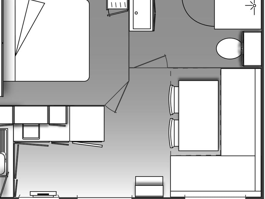 Mobilhome 2 personnes - EL PEQUENO - 1 Chambre - DIMANCHE 7