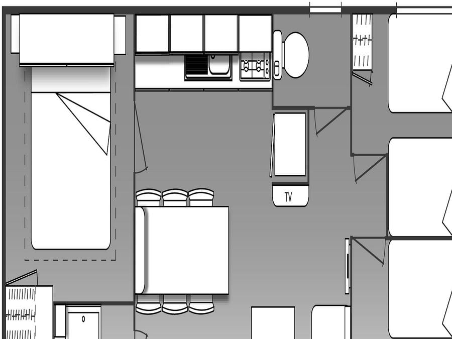 Mobilhome 6 personnes - YUCATAN - 3 chambres - TV - CLIM - PLANCHA 7