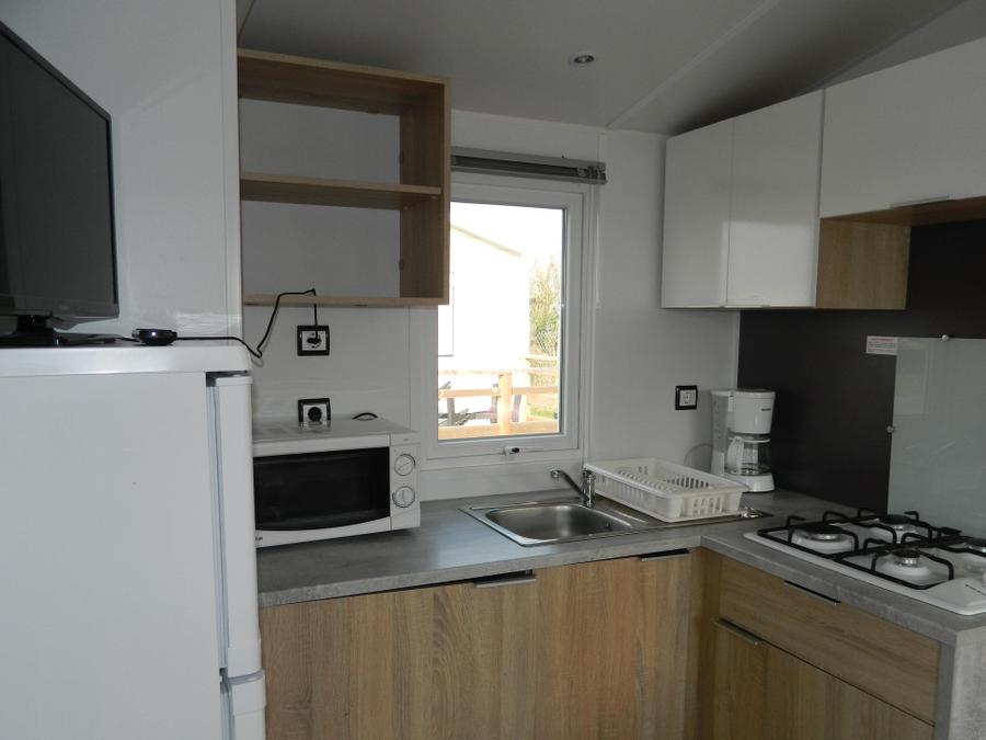 Mobilhome 8 personnes - Mobil home Confort 28 à 35m² (3 chambres) + Terrasse avec vue mer 6/8 pers 2