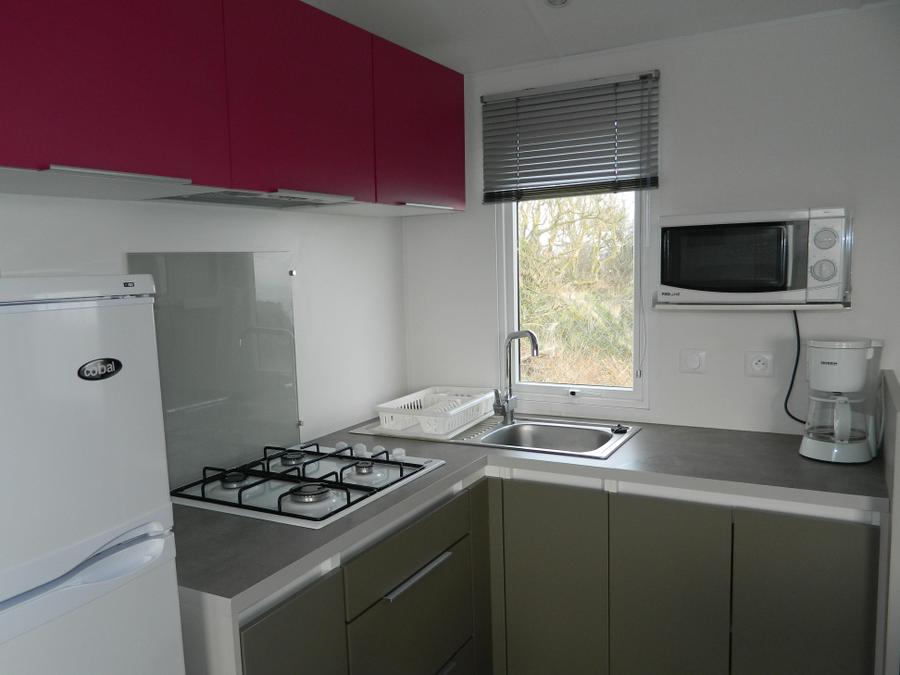 Mobilhome 8 personnes - Mobil home Confort 28 à 35m² (3 chambres) + Terrasse avec vue mer 6/8 pers 3