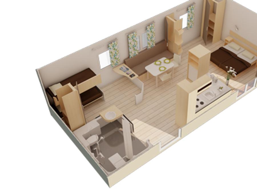 Mobilhome 6 personnes - Mobil-home PMR Confort 36m² 2 chambres - avec clim 1/6 pers 1