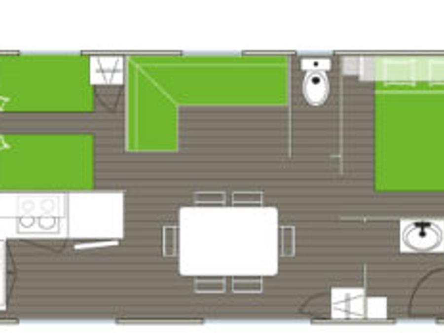 Mobilhome 8 personnes - Mobil-home Confort 35m²/37m² 3 chambres - avec clim 1/8 pers 9