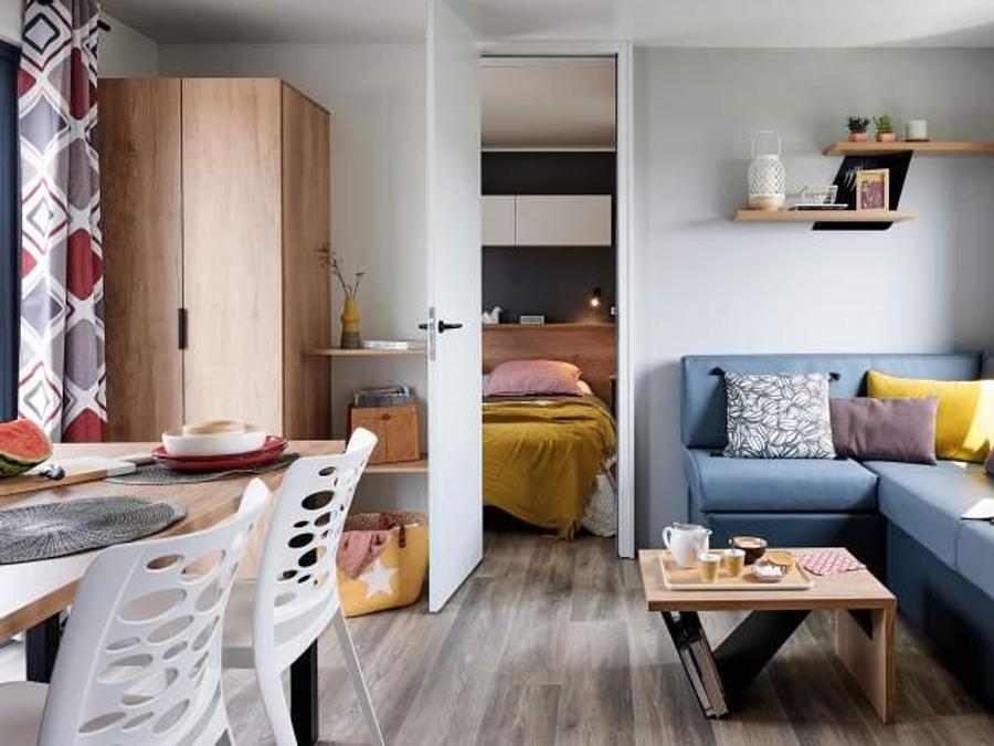 Mobilhome 6 personnes - exclusif, climatisation, wifi, 3 chambres, 2 salles de bain, 6 personnes dans village western 0