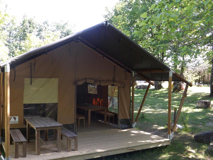 Tente en toile et en bois 5 personnes - Safari sans sanitaires 10