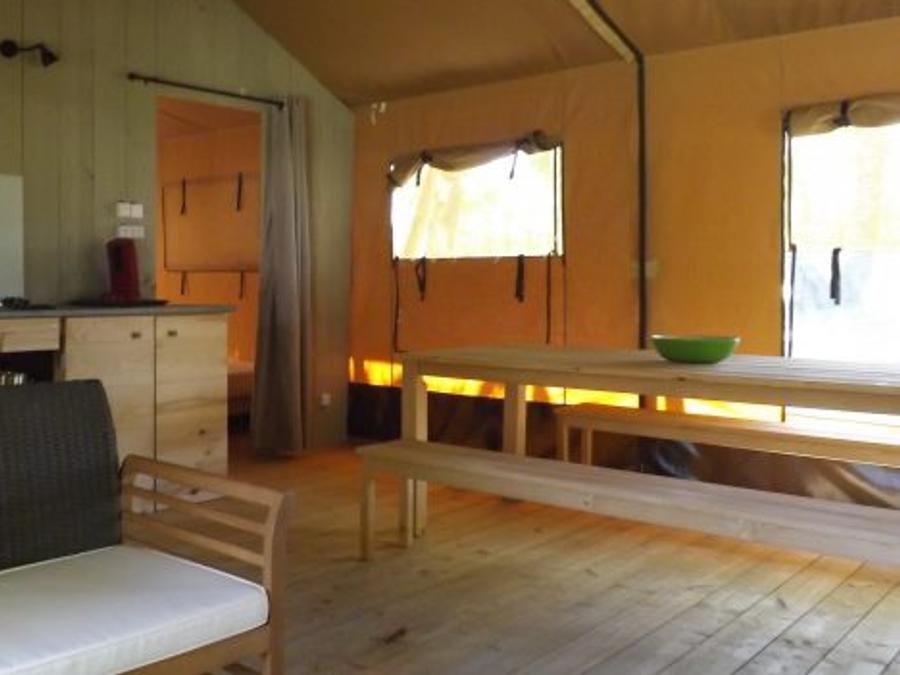 Tente en toile et en bois 5 personnes - Safari sans sanitaires 3