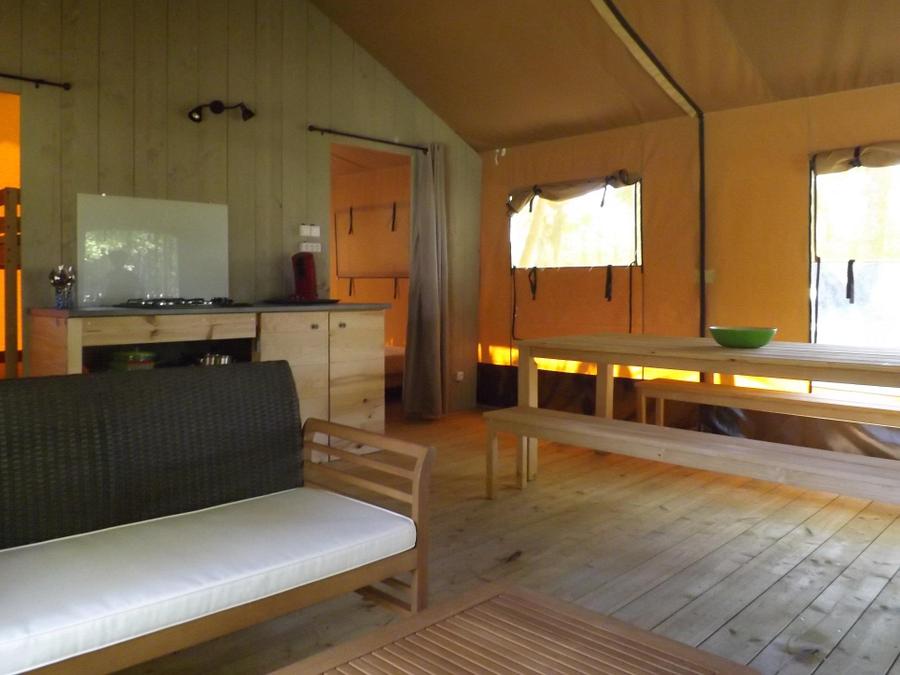 Tente en toile et en bois 5 personnes - Safari sans sanitaires 12