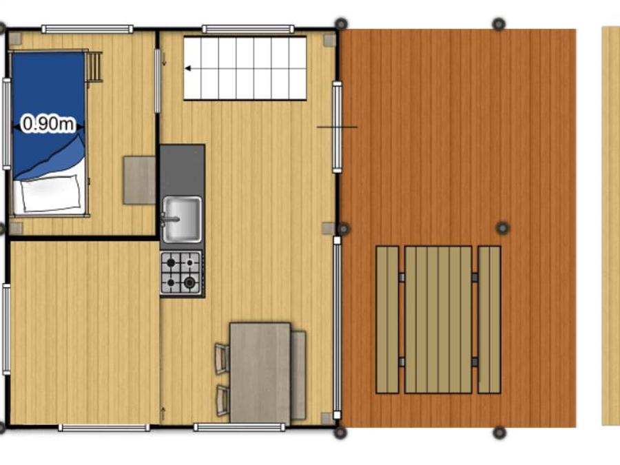 Bungalow toilé 4 personnes - Tente Lodge 5