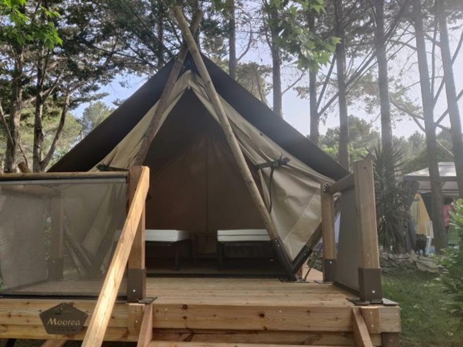 Tente en toile et en bois 2 personnes - Tente Mooera - 1 Chambre 1