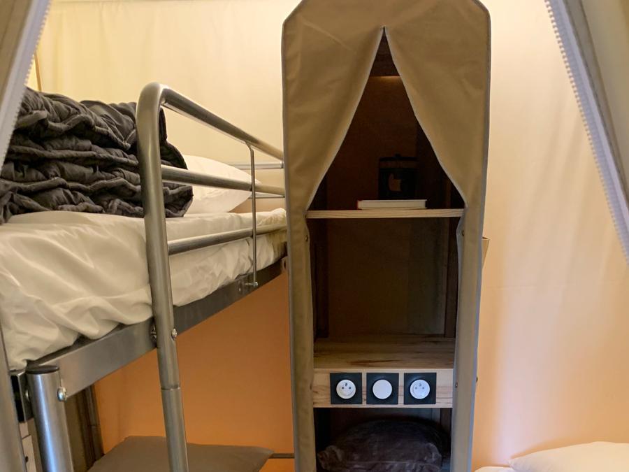 Bungalow toilé 5 personnes - Lodge 31 m2 sans sanitaires ni douche (Toilettes privatifs derrière Bungalow) 5