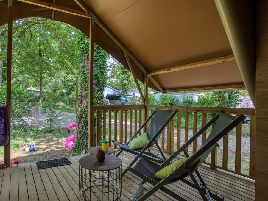 Tente 4 personnes - Wood Lodge Confort 30 m² (2 chambres) - avec sanitaire 3