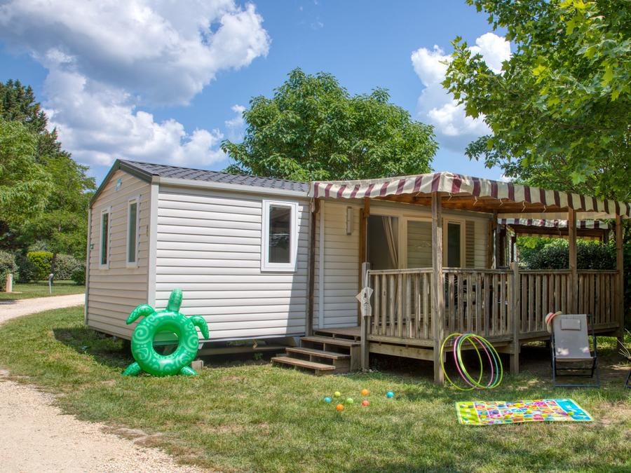 Mobilhome 4 personnes - Mobil-home Confort 30m² (2 chambres) - terrasse couverte 13m² + TV 4 pers. 0
