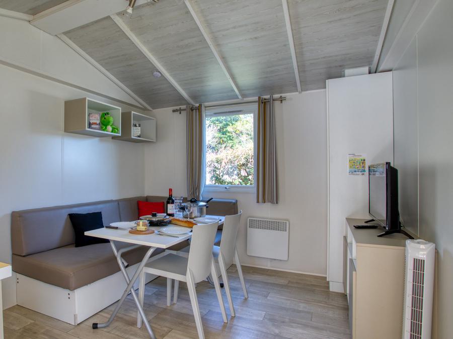 Mobilhome 4 personnes - Mobil-home Confort 30m² (2 chambres) - terrasse couverte 13m² + TV 4 pers. 1