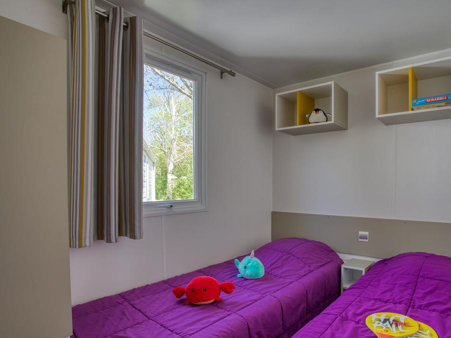 Mobilhome 4 personnes - Mobil-home Confort 30m² (2 chambres) - terrasse couverte 13m² + TV 4 pers. 6