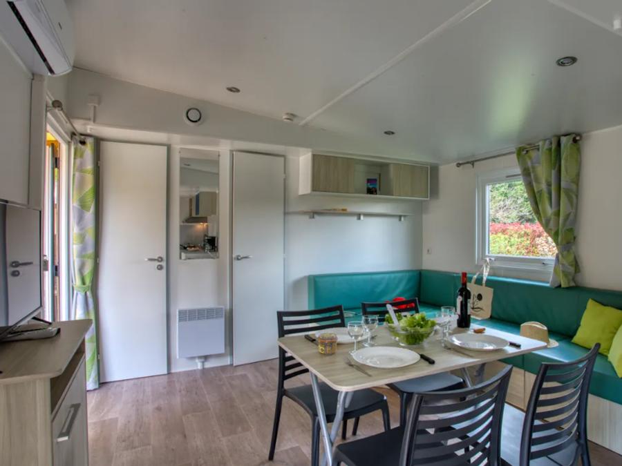 Mobilhome 4 personnes - Mobil-home Premium 34m² (2 chambres) - climatisation + lave-vaiselle + TV 4 pers. 2