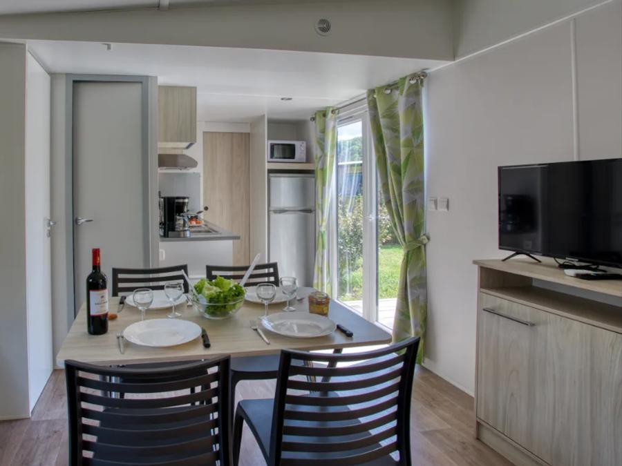 Mobilhome 4 personnes - Mobil-home Premium 34m² (2 chambres) - climatisation + lave-vaiselle + TV 4 pers. 4