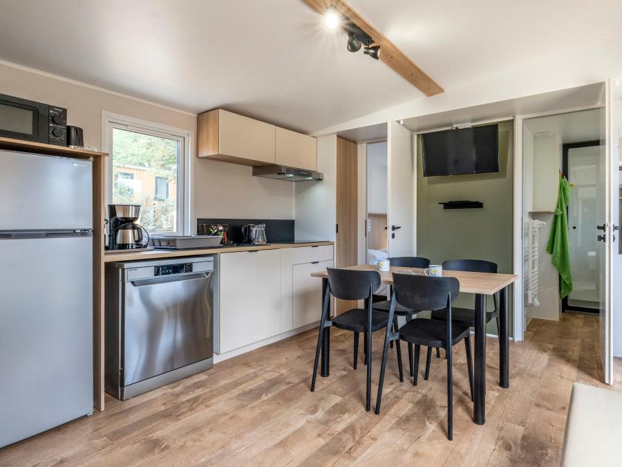 Mobilhome 4 personnes - NEW// HomeFlower Premium 29m² - 2 chambres + Terrasse semi-couverte + LV + TV + Draps + Clim 2