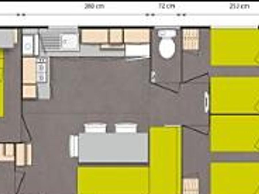 Mobilhome 6 personnes - Standard 32m² (3 chambres) - terrasse semi-couverte 3