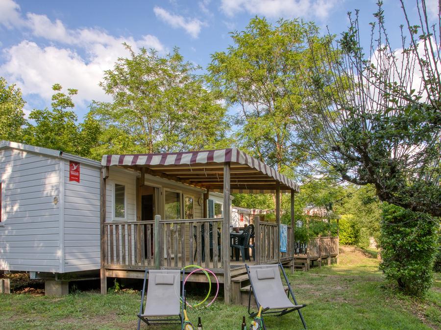 Mobilhome 6 personnes - Mobil-home Confort 34m² (3 chambres) - terrasse couverte + TV 6 pers.&nbsp; 1
