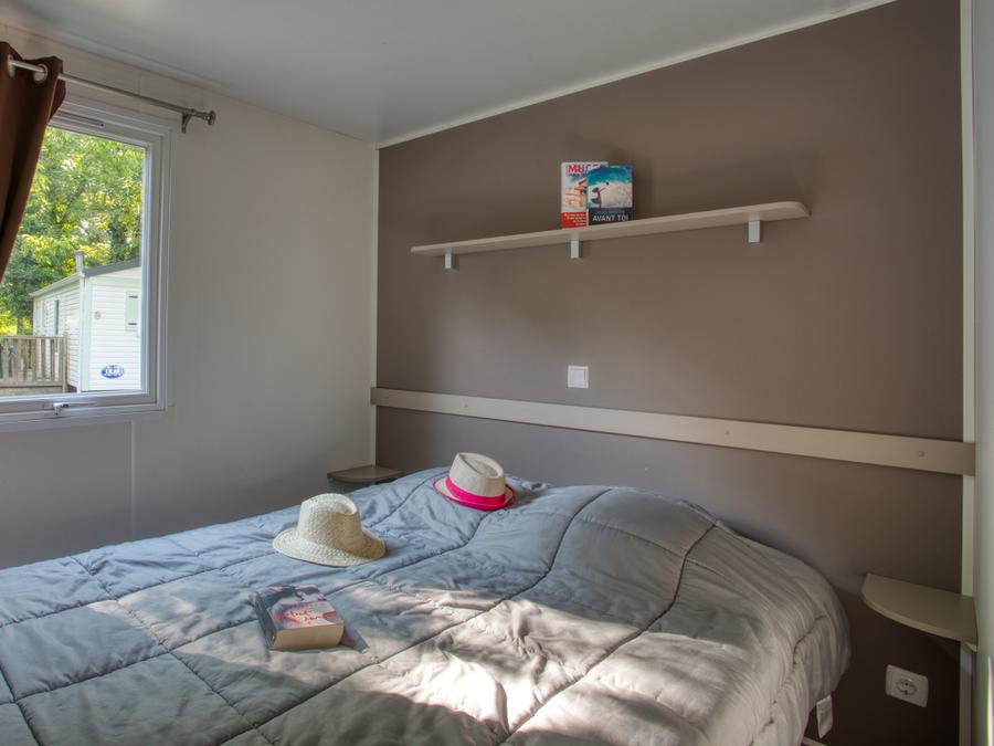 Mobilhome 6 personnes - Mobil-home Confort 34m² (3 chambres) - terrasse couverte + TV 6 pers.&nbsp; 9