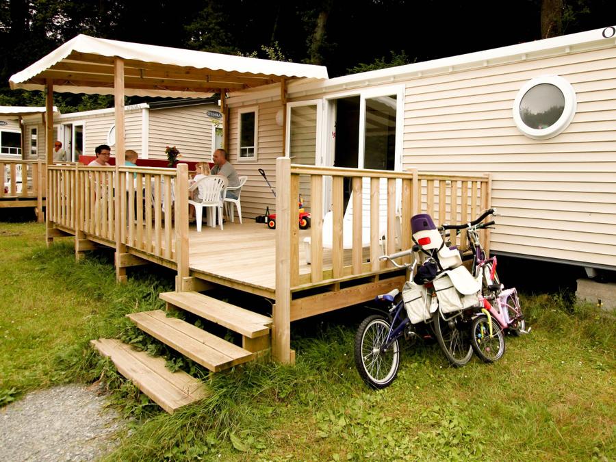 Mobilhome 4 personnes - Mobil-home Confort 27m² 2 chambres dont terrasse semi-couverte 18m² + TV 0