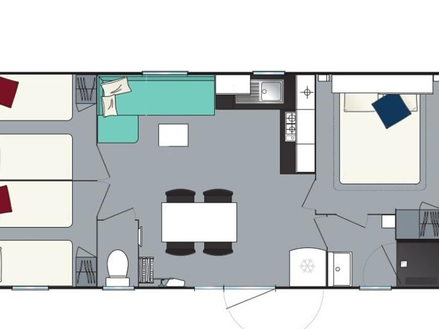 Mobilhome 6 personnes - Loisirs 3 chambres - TV 5
