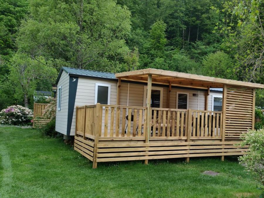 Mobilhome 6 personnes - Homeflower Premium 33.5m² - 3 chambres - terrasse semi-couverte +LV + BBQ 6 pers 8