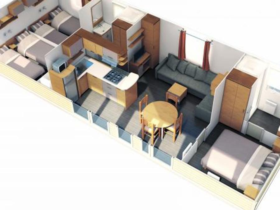 Mobilhome 8 personnes - Mobil home Apollon Riviera 6/8 pers 3