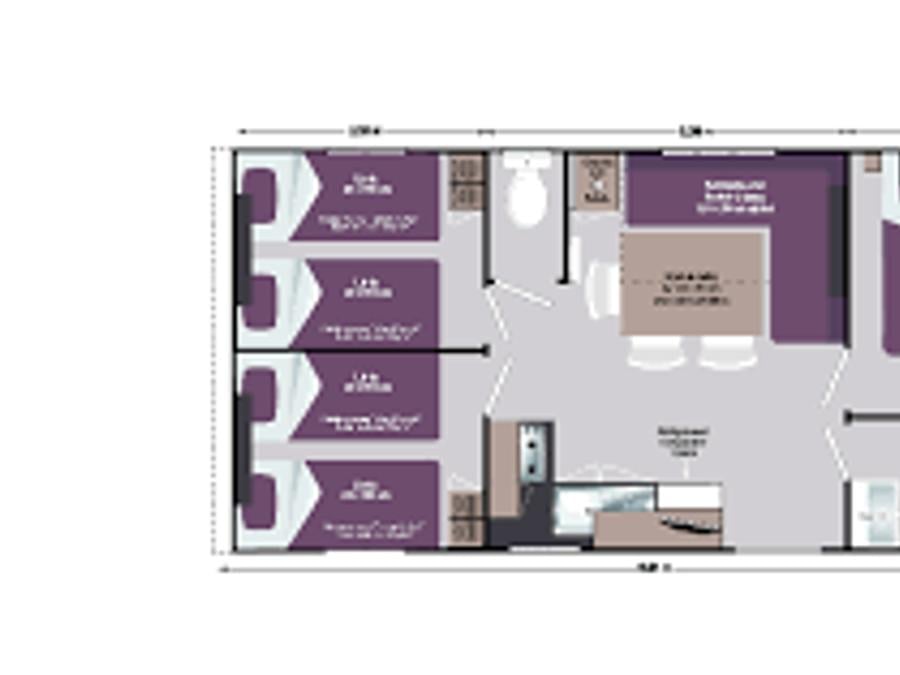 Mobilhome 8 personnes - Mobil home Super Titania 6/8 pers 2