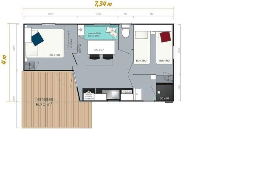 Mobilhome 4 personnes - LOGGIA 5