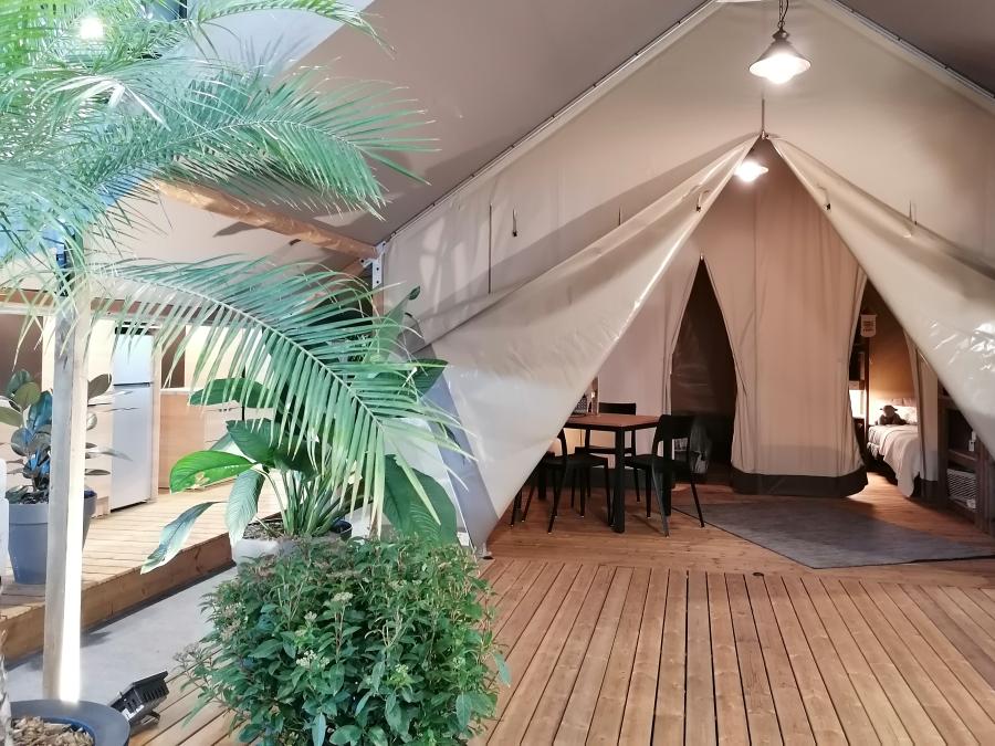 Tente en toile et en bois 5 personnes - Tente Lodge 4