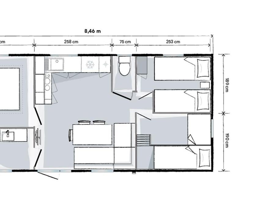 Mobilhome 6 personnes - Vert bois 9