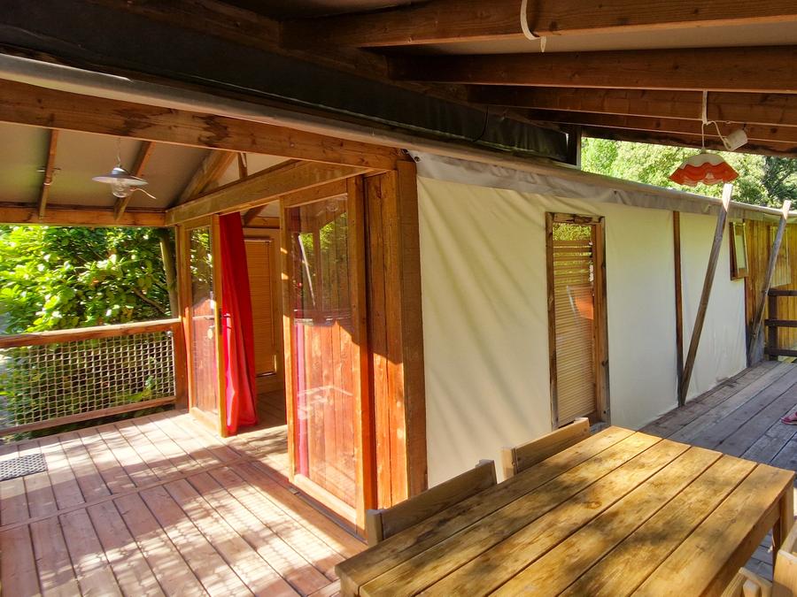 Bungalow toilé 5 personnes - Sweet Flower 32m² PREMIUM 2 chambres + terrasse couverte 6