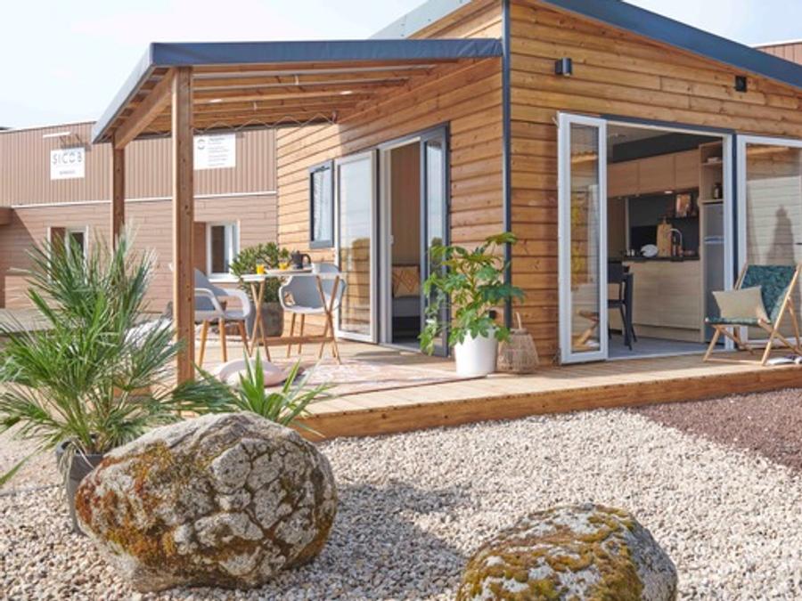 Chalet 5 personnes - Chalet Premium 28m² 2 chambres / terrasse semi-couverte / TV / climatisation 0